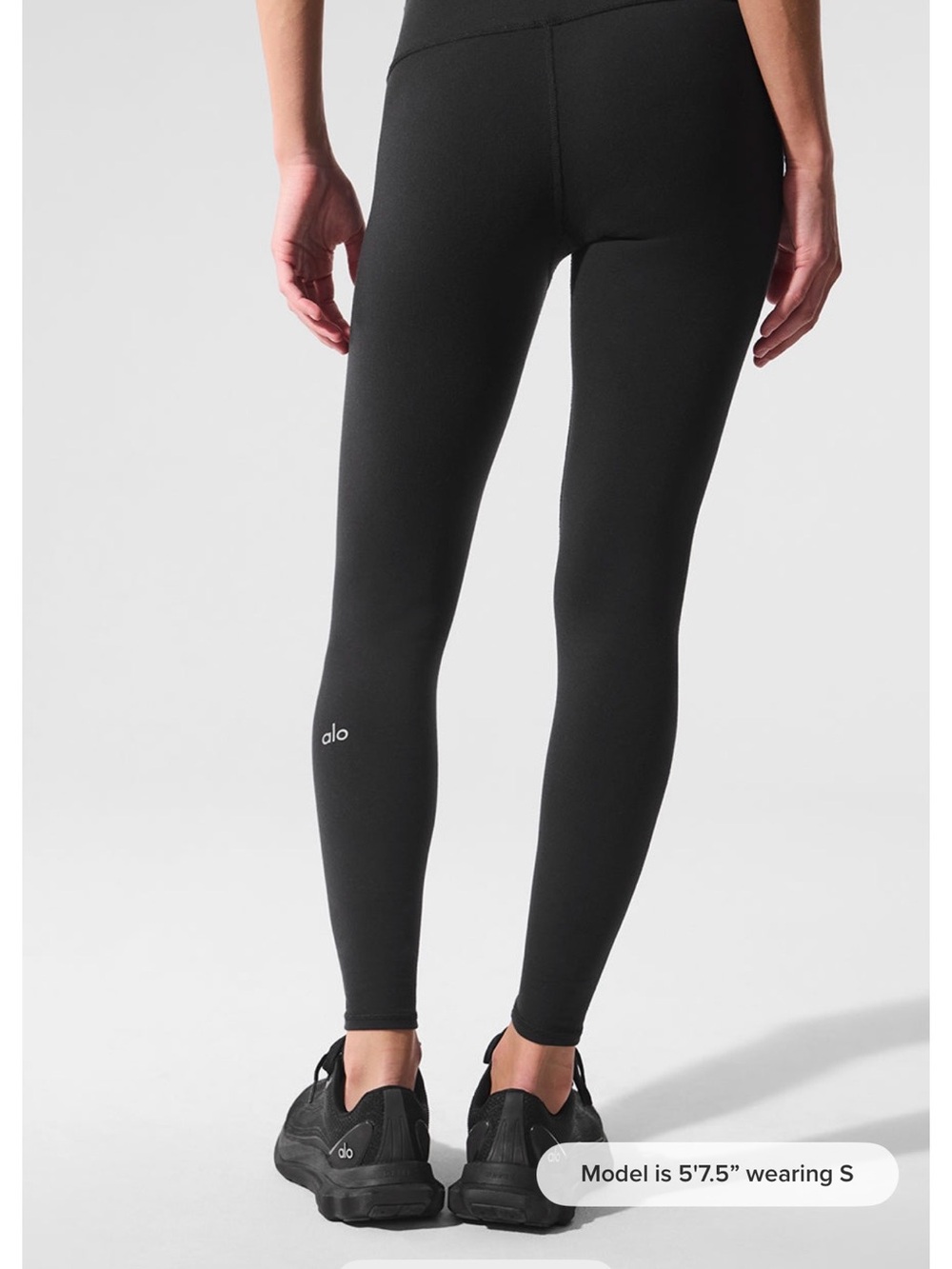 Alo Yoga 7/8 High-Waist Airbrush Legging - Black Medium NWT